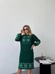 Женской платье с этничным принтом изумрудное 44-58 с1524.5078.1 - изображение 5