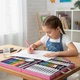 Художественный набор для рисования Art Set 72 предмета в кейсе Розовый комплект для творчества детский с фломастерами карандашами и акварельными красками - изображение 2