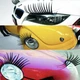 Реснички на фары авто 3D автомобиля чёрные декоративные накладки - изображение 2
