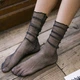 Жіночі прозорі шкарпетки з люрексом one size чорний (70r013/1) - изображение 2
