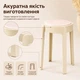 Табурет пластиковый для дома с удобным мягким сиденьем NA78 Cream-white - изображение 15