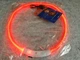 Яскравий світлодіодний LED нашийник для собак та котів 70 см (можна вкорочувати) з USB-заряд. кабель в комплекті. Видимість до 500м в темноті. Колір червоний. - зображення 1