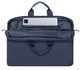 Сумка для ноутбука 15.6" RivaCase 8035 Blue синяя легкая водоотталкивающая противоударная с плечевым ремнем (8035-BLU-Slim) - изображение 5