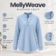 Женский удлиненный свитер свободного кроя MellyWeave, голубой, размер L-XL - изображение 1