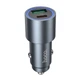 Автомобільний зарядний пристрій HOCO Z60 Bloom 48W dual-port PD30W+QC3.0 multi-protocol car charger Metal Gray - зображення 1
