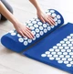 Килимок масажний Acupressure Mat з валиком акупунктурний для спини шиї та релаксації - зображення 5