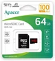Карта пам'яті Apacer 64GB microSDXC Class 10 UHS-I U1 V10 A1 (AP64GMCSX10UB-R) + SD-адаптер - изображение 2