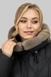 Куртка зимова жіноча середньої довжини з капюшоном All Posa Сантана 102936 54 чорна - зображення 8