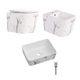 Комплект Qtap Tern Marble 3 в 1: унитаз подвесной Ultra Quiet + биде подвесное + раковина накладная QTTERMR49164 QTAP QTTERMR49164 - изображение 1