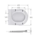 Сидіння для унітазу Qtap (Taurus 520) 455x365x38 мм, White, з мікроліфтом, Slim Duroplast, Quick Release QTSC179W49384 QTAP QTSC179W49384 - зображення 2