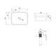 Комплект Qtap Scorpio: раковина врезная прямоугольная 500х380х145 мм White + донный клапан PU02 QTAP QT1411K490WN47290 - изображение 2