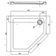 FTR0123 COMFORT Піддон душовий, п'ятикутн., 90х90, з сифоном (1 сорт) DEVIT FTR0123 - зображення 2