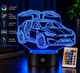 Ночник светильник «Автомобиль Tesla model X» на подарок фанату владельцу Тесла с пультом. 3D лампа с Led-подсветкой (7 цветов 4 режима) (3DP183) - изображение 1