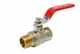 Кран шаровый 1/2" ВН, ручка красная, 605 Valve J.G. - изображение 1
