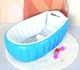 Детская Надувная ванночка с насосом Intime Baby Bath Tub Голубой - зображення 2