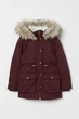 Парка зимова H&M сливовий ZWHGM836 158 - изображение 2