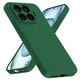 Чехол Fiji Full Soft Premium для Xiaomi 17T Pro противоударный бампер с микрофиброй Dark Green - изображение 1
