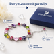 Браслет Gema з різнокольоровими кристалами Swarovski та регульованим розміром для повсякденних і святкових образів - зображення 2
