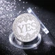Сувенирная монета принятия решений YES/NO 4 см (серебряная) OP1-3716 - изображение 2