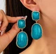 Жіночі сережки з великими підвісками jewelry Блакитні - зображення 1