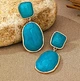 Жіночі сережки з великими підвісками jewelry Блакитні - зображення 3