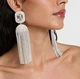 Жіночі сережки вечірня біжутерія Довгі 13 см jewelry сріблясті - зображення 1
