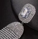 Жіночі сережки вечірня біжутерія Довгі 13 см jewelry сріблясті - зображення 3