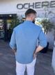 Сорочка чоловіча з мусліну 32762 XXL блакитна 5237163 - зображення 8