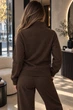 Кофта жіноча на блискавці трикотажна 1475/1 розмір 50 (XL) коричнева - изображение 2