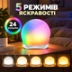 Портативний нічник Magitech C1 білий, сенсорне керування, RGB, 24 кольори, акумулятор 2000 мА·год, USB Type-C - изображение 2