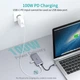 Док станція USB-C 9-в-1 (HDMI/VGA/картридер/LAN/USB-A), алюміній (HUB-M15-GY) - изображение 5