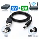 Кабель для роутера USB - DC переходник 5 - 9V 0,5А штекер 5.5x2.1 мм - изображение 1