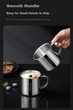 Чашка MAXCOOK из нержавеющей стали 316L с крышкой, бытовая кружка для воды и чая, большая вместимость 550 мл, MCB9705 - изображение 7