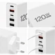 Сетевое зарядное устройство на 6 портов с быстрой зарядкой 26X186 белый - изображение 4