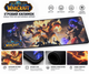 Ігровий килимок для мишки та клавіатури World of Warcraft, 790×300×3 мм, прошиті краї, гумова основа - изображение 1