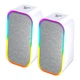 Комп'ютерні колонки Fantech GS304 Groove RGB підсвічування, Bluetooth V5.3, підключаються за допомогою USB і 3.5 мм TRS-роз'єму White - зображення 5