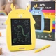 Графический планшет для рисования 9 дюймов детский LCD с цветным экраном и стилусом Желтый для творчества и обучения без бумаги 180x250 мм - изображение 1