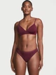 Хлопковые трусики бикини Victoria's Secret бордового цвета размер S арт. 30656 - изображение 1