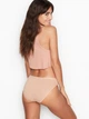 Хлопковые трусики бикини Victoria's Secret бежевого цвета р. M арт. 30678 - изображение 3