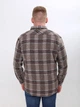 Сорочка чоловіча коричнева байкова картата 1712-63 XL - зображення 2