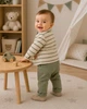 Костюм детский 3 в 1 в полоску Kiddo оливковый 74 см - изображение 3