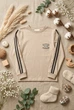 Кофта для девочки с полосками на рукавах Kiddo коричневый 164 см - изображение 3