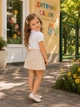 Комплект Linen Charm - блуза та спідничка-шорти Kiddo бежевий 92 см - зображення 3