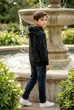 Худи для мальчика черное с принтом и карманом Kiddo черный 140 см - изображение 2