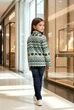 Кофта флисовая с котиками и узором Kiddo голубой 122 см - изображение 2