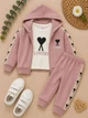 Костюм-тройка для девочки LOWERS Kiddo пудровый 92 см - изображение 3