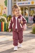 Костюм-двойка теплый с бантиком Kiddo бордовый 86 см - изображение 1