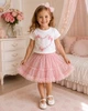 Комплект для девочки BOW TULLE SET Kiddo пудровый 92 см - изображение 1