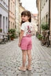 Костюм с бабочкой, розовые шорты Kiddo розовый 134 см - изображение 2