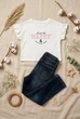 Футболка молочна з рюшами та написом "Just be Happy" Kiddo молочний 110 см - зображення 3